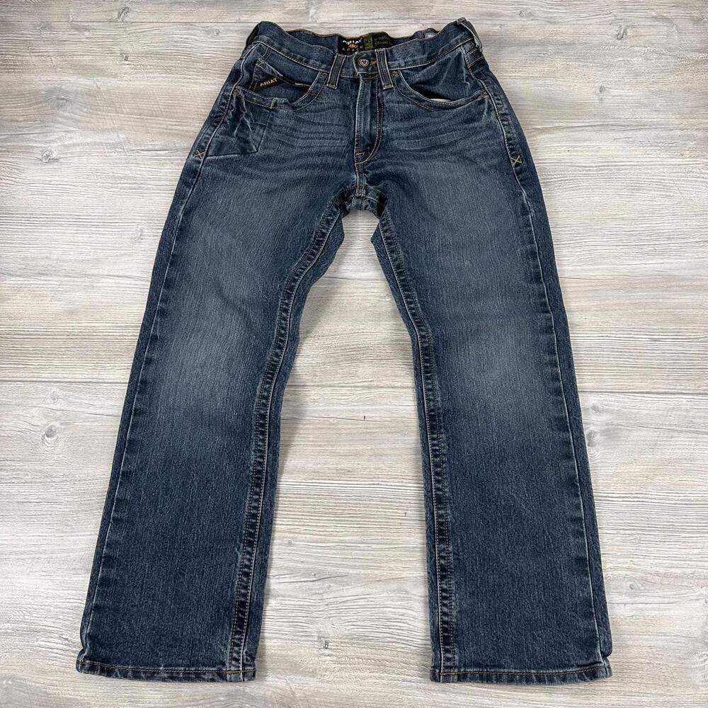 Ariat Men's Straight Jeans in Dark Blue Wash